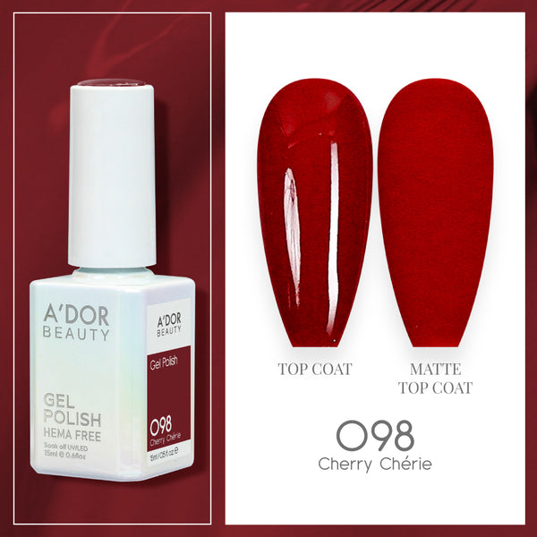 A'DOR HEMA-Free Gel Polish - 098 - Cherry Cherie - 0.6 oz
