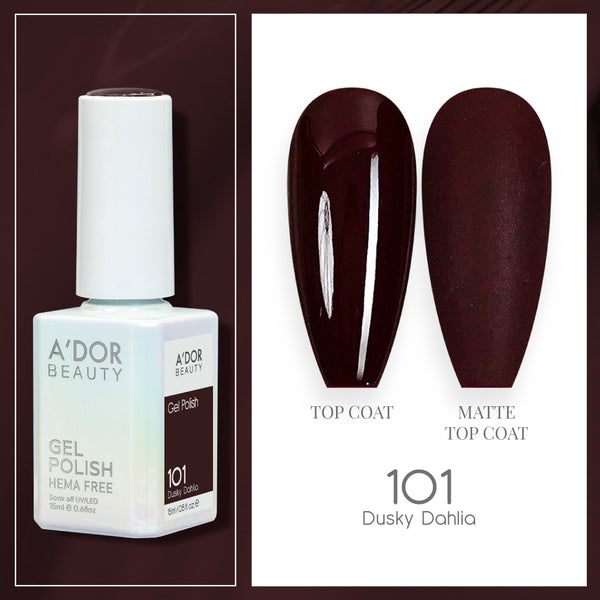 A'DOR HEMA-Free Gel Polish - 101 - Dusky Dahlia - 0.6 oz