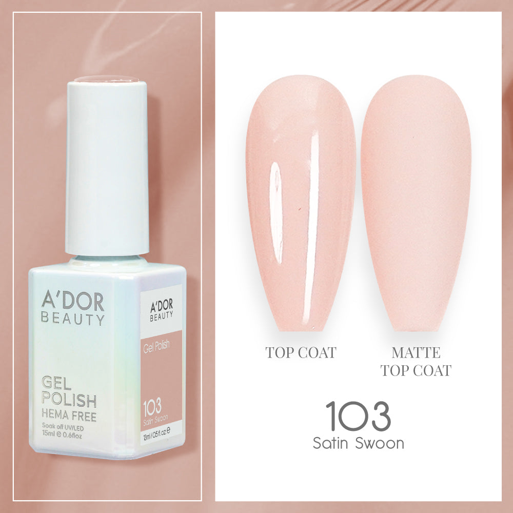 A'DOR HEMA-Free Gel Polish - 103 - Satin Swoon - 0.6 oz