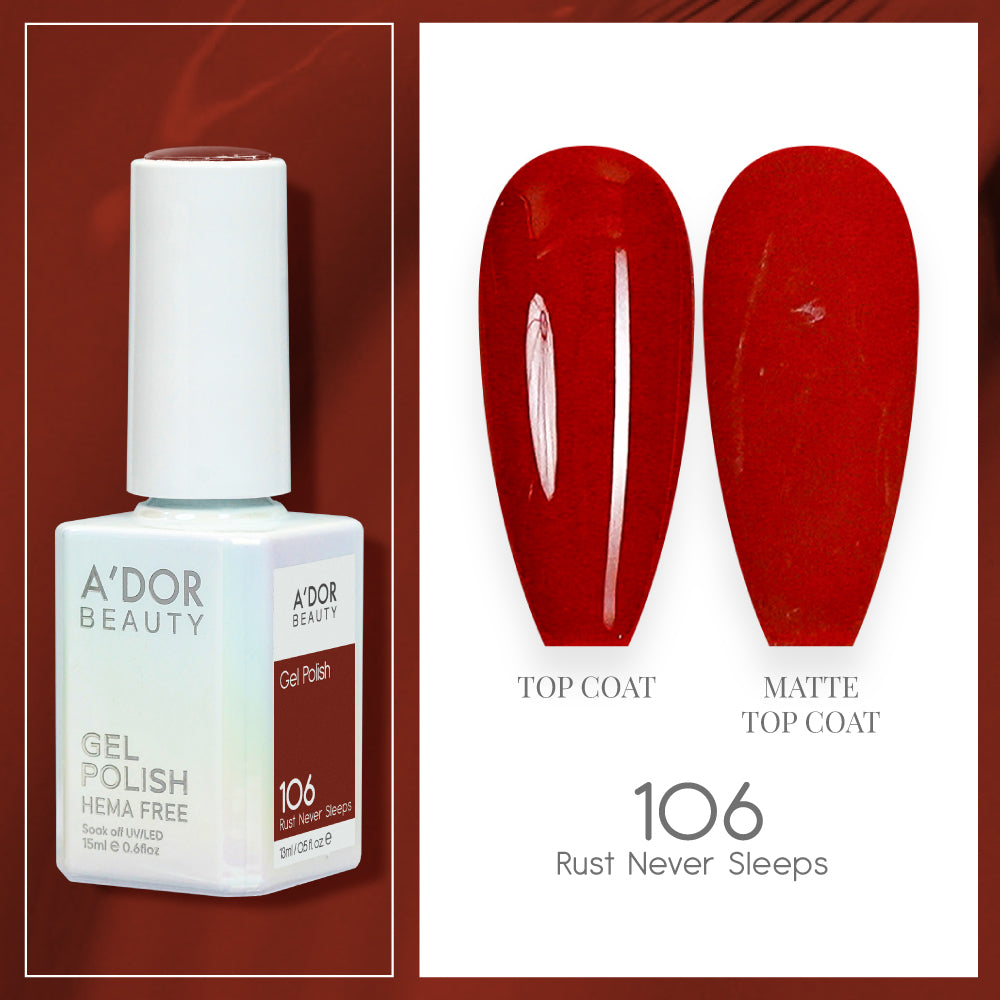 A'DOR HEMA-Free Gel Polish - 106 - Rust Never Sleeps - 0.6 oz