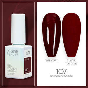 A'DOR HEMA-Free Gel Polish - 107 - Bordeaux Soiree - 0.6 oz