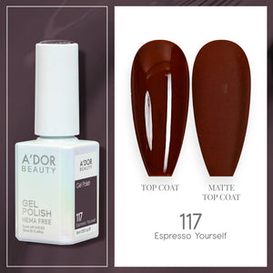 A'DOR HEMA-Free Gel Polish - 117 - Espresso Yourself - 0.6 oz