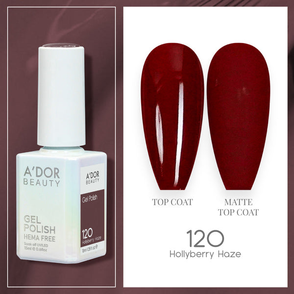 A'DOR HEMA-Free Gel Polish - 120 - Hollyberry Haze - 0.6 oz