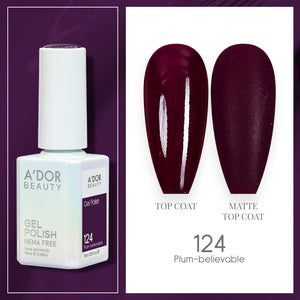 A'DOR HEMA-Free Gel Polish - 124 - Blum - Believable - 0.6 oz