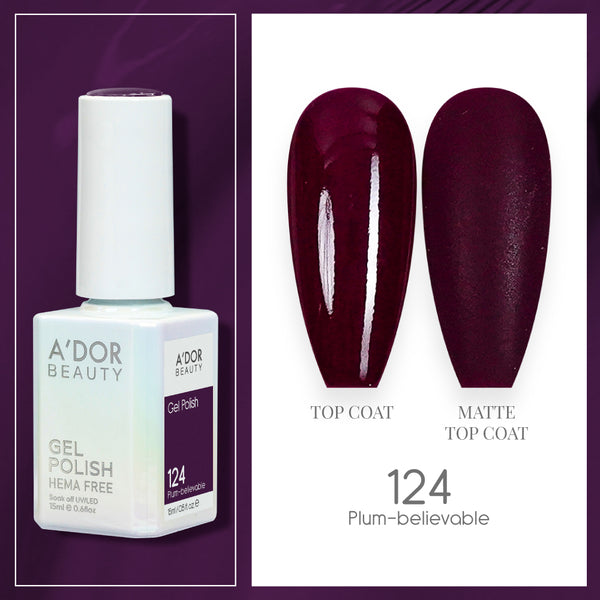 A'DOR HEMA-Free Gel Polish - 124 - Blum - Believable - 0.6 oz