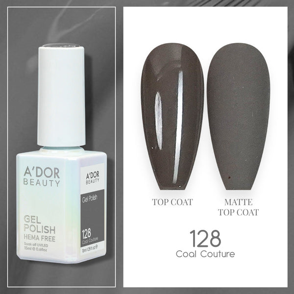 A'DOR HEMA-Free Gel Polish - 128 - Coal Couture - 0.6 oz