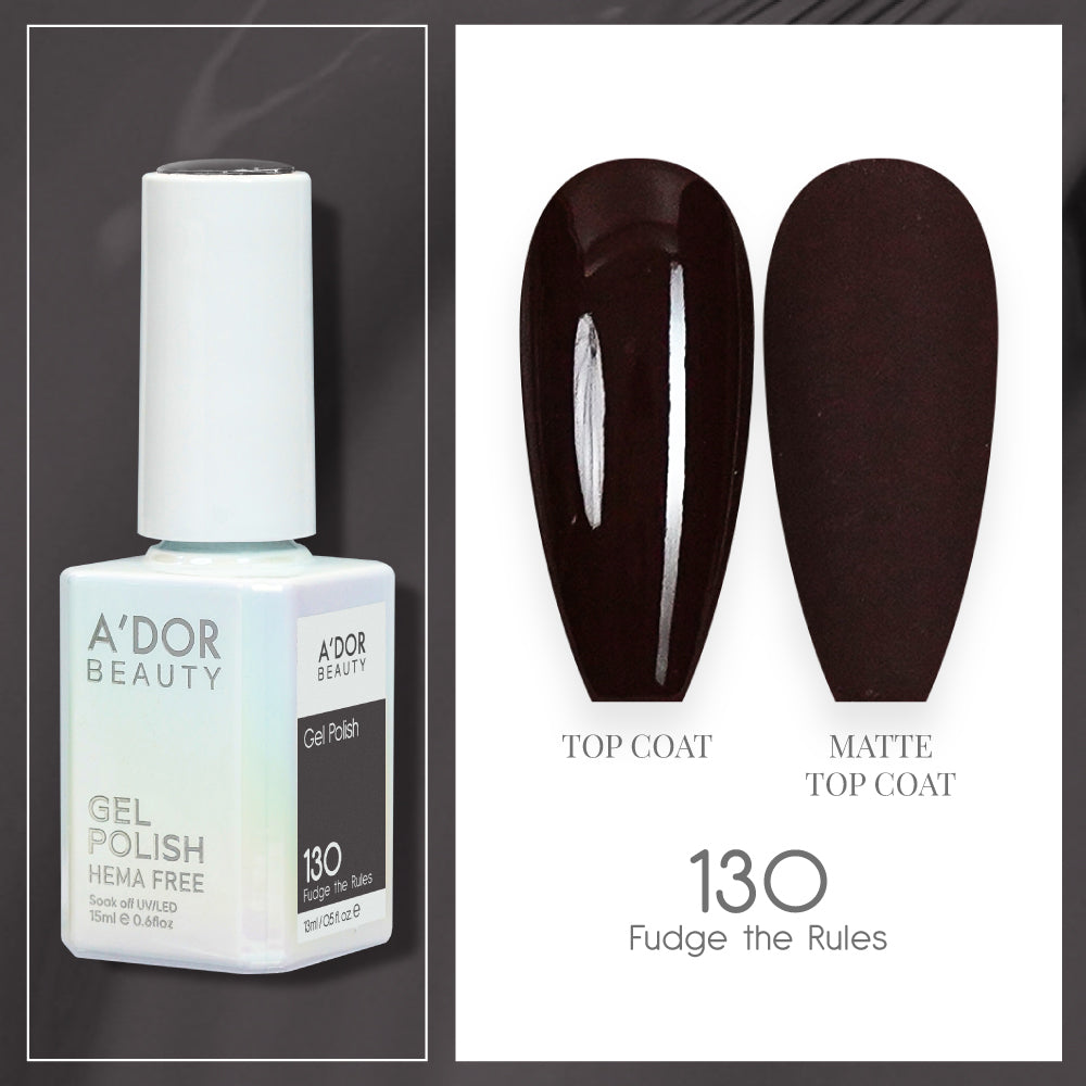 A'DOR HEMA-Free Gel Polish - 130 - Fudge the Rules - 0.6 oz