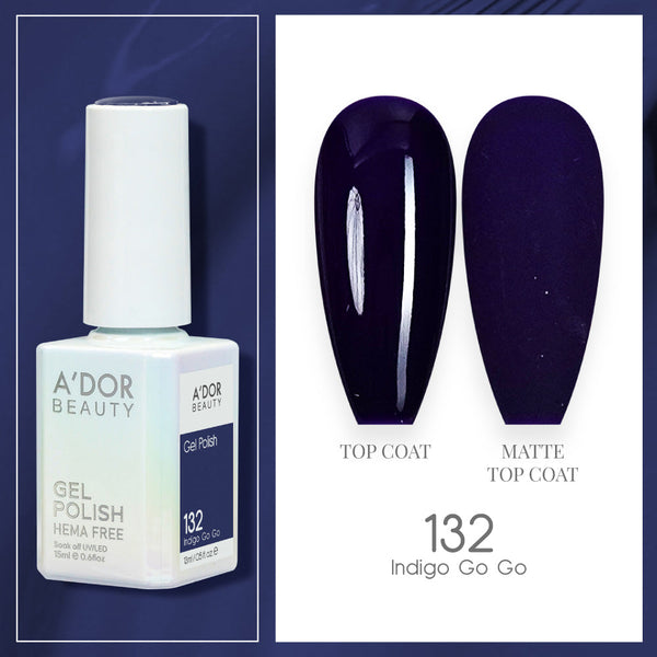 A'DOR HEMA-Free Gel Polish - 132 - Indigo Go Go - 0.6 oz