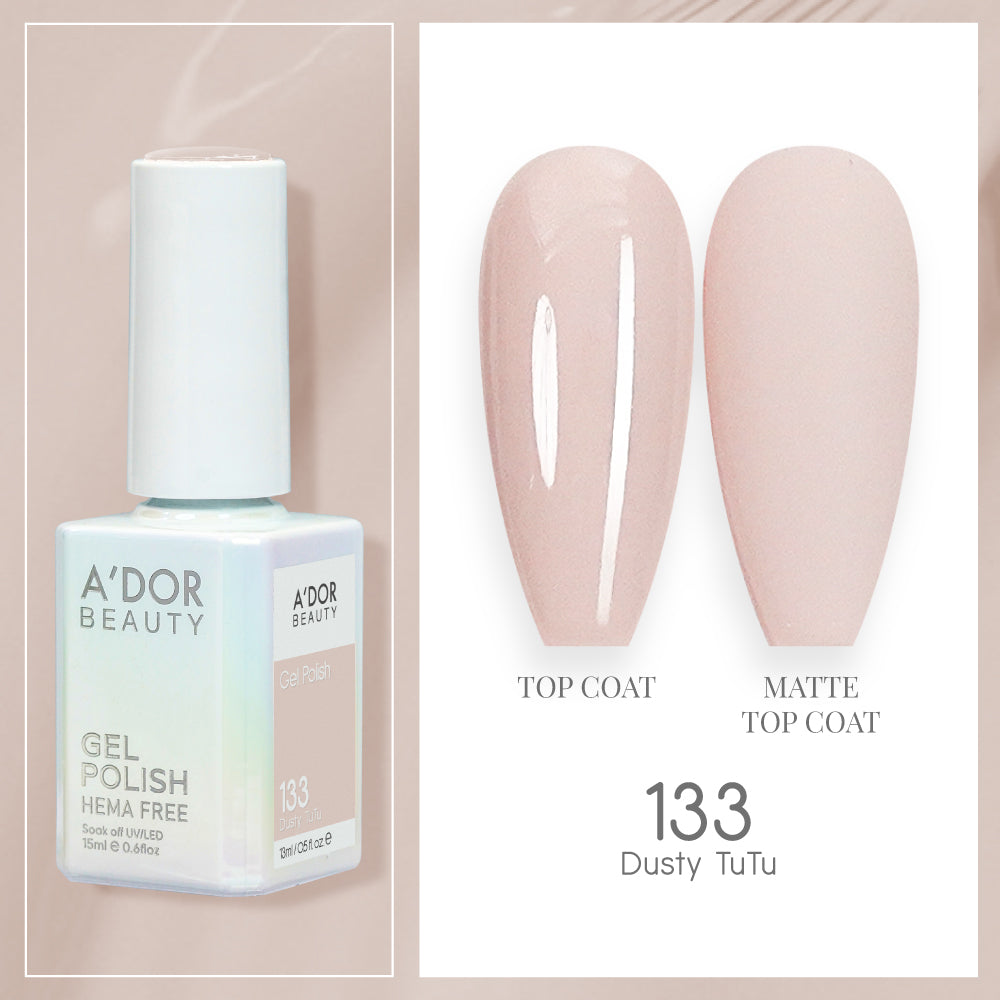 A'DOR HEMA-Free Gel Polish - 133 - Dusty TuTu - 0.6 oz