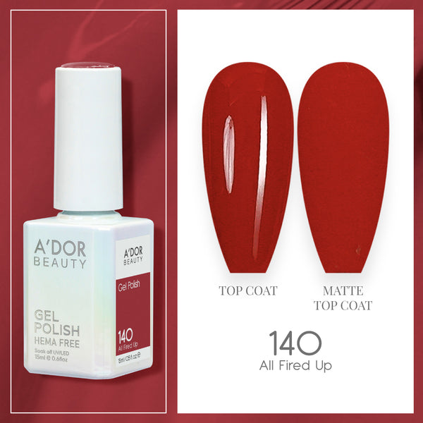 A'DOR HEMA-Free Gel Polish - 140 - All Fired Up - 0.6 oz