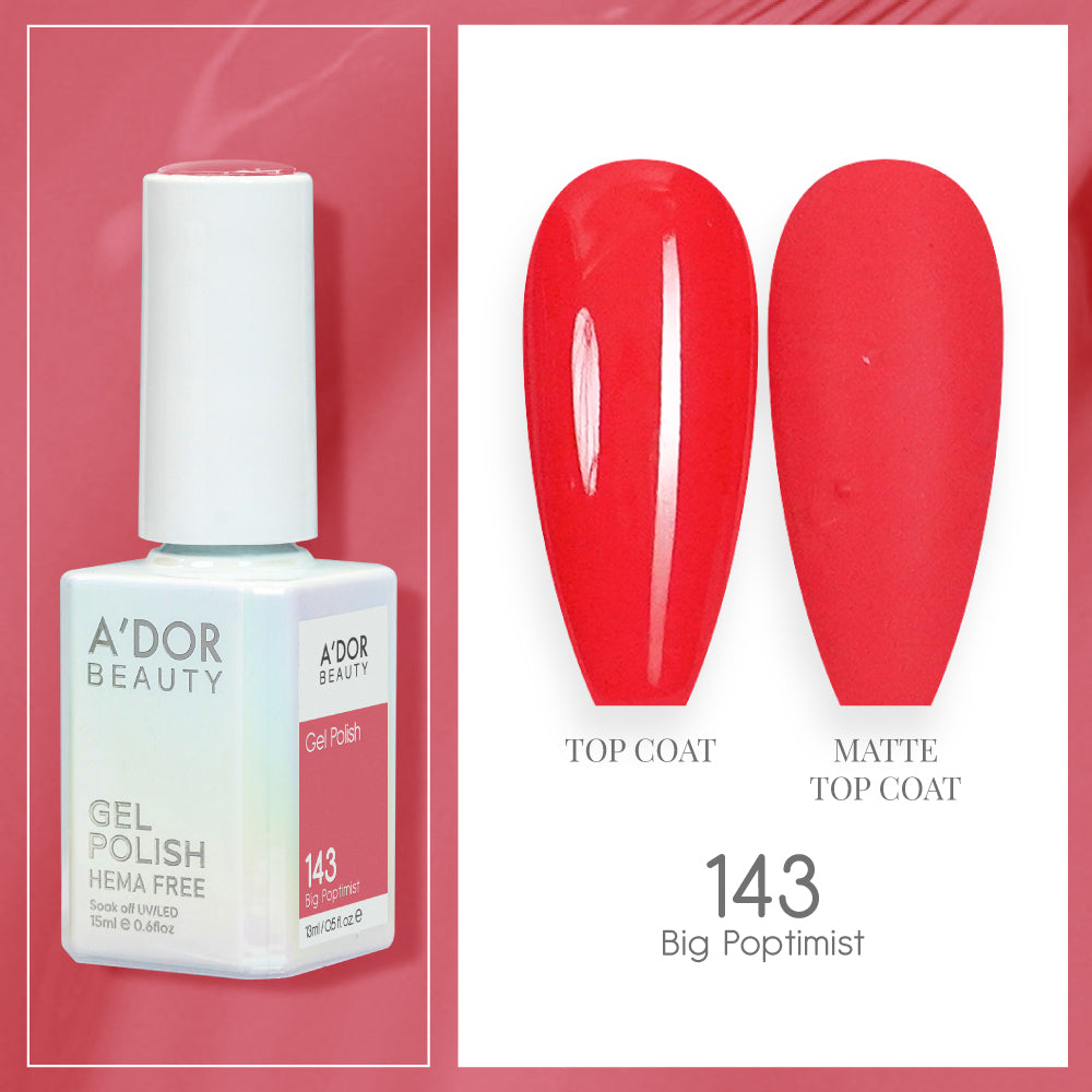 A'DOR HEMA-Free Gel Polish - 143 - Big Poptimist - 0.6 oz