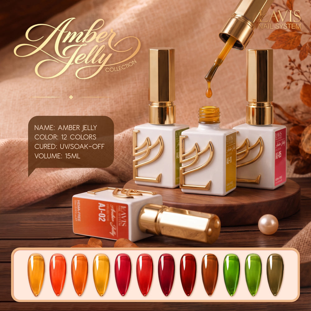 LAVIS AJ - 07 - Gel Polish 0.5 oz - Amber Jelly Collection