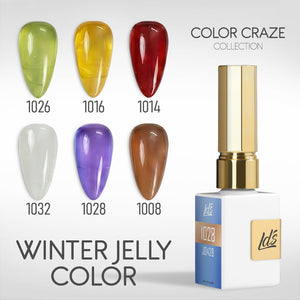 LDS Gel Set 6 - Winter Jelly Colors - 1026, 1016, 1014, 1032, 1028, 1008