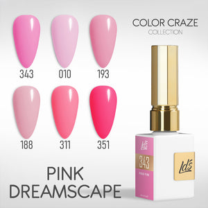 LDS Color Craze Gel Set - Pink Dreamscape - 343, 010, 193, 188, 311, 351
