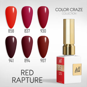 LDS Color Craze Gel Set - Red Rapture - 858, 837, 930, 941, 894, 907