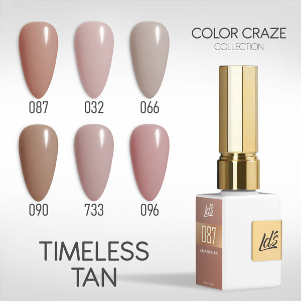 LDS Color Craze Gel Set - Timeless Tan - 087, 032, 066, 090, 733, 096