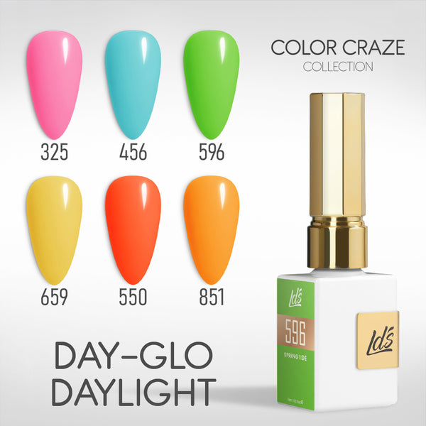 LDS Color Craze Gel Set - Day-Glo Daylight - 325, 456, 596, 659, 550, 851