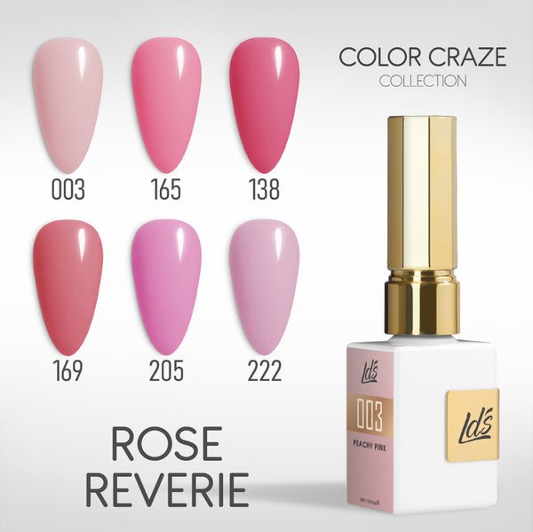 LDS Color Craze Gel Set - Rose Reverie - 003, 165, 138, 169, 205, 222