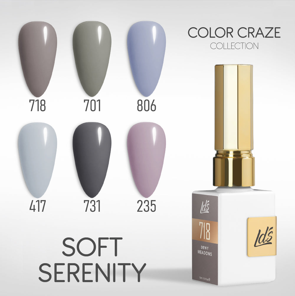 LDS Color Craze Gel Set - Soft Serenity - 718, 701, 806, 417, 731, 235
