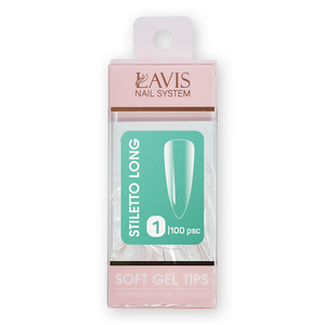 LAVIS Stiletto Long - (100 pcs) - Soft Gel Tips Refill