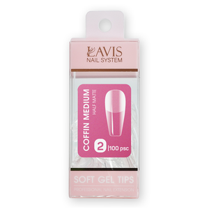 LAVIS Coffin Medium HM - 2 (100 pcs) - Soft Gel Tips