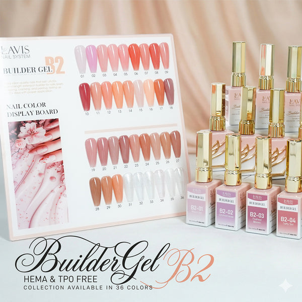 LAVIS Builder Gel In The Bottle - B2 - Set 36 Colors - Gel Polish 0.5oz