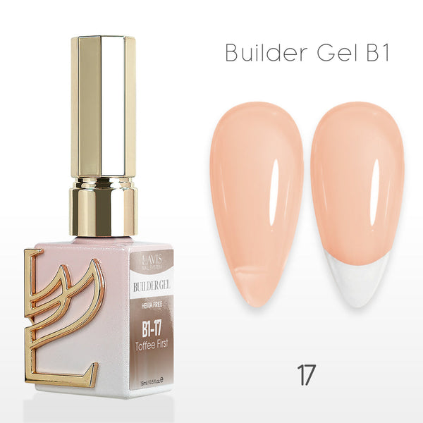 LAVIS Builder Gel In The Bottle - B1-17 Pink Sugar - Gel Polish 0.5oz