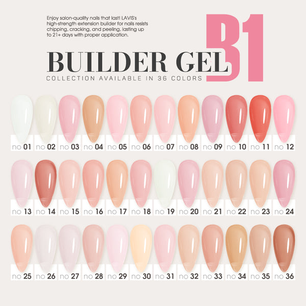 LAVIS Builder Gel In The Bottle - B2-21 Truffle Touch - Gel Polish 0.5oz