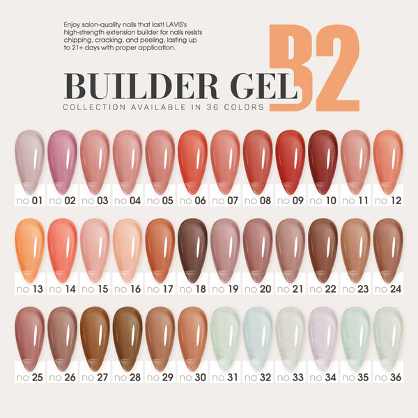 LAVIS Builder Gel In The Bottle - B2-03 Flushed Bloom - Gel Polish 0.5oz