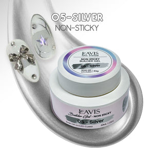 LAVIS Builder Gel Jar Non Sticky - 05 Silver 30g
