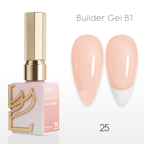 LAVIS Builder Gel In The Bottle - B1-25 Pink Vanilla - Gel Polish 0.5oz