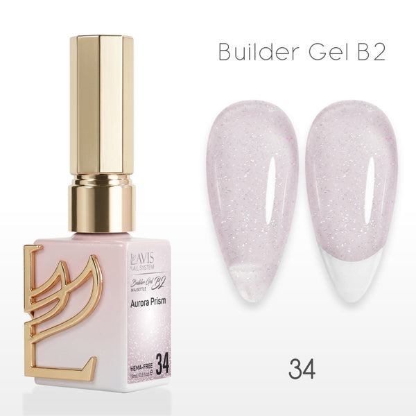 LAVIS Builder Gel In The Bottle - B2-34 Aurora Prism - Gel Polish 0.5oz