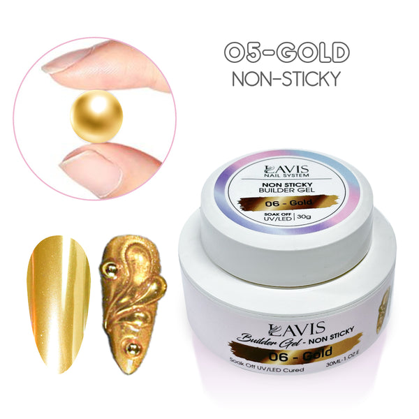 LAVIS Builder Gel Jar Non Sticky - 06 Gold 30g