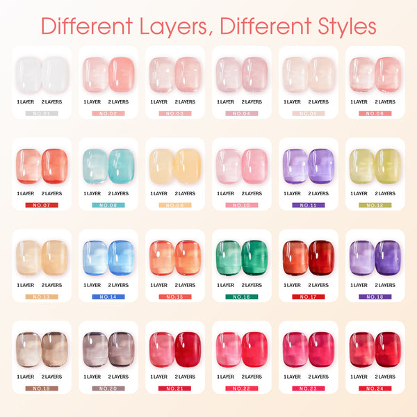 LAVIS C01 - 24 - Gel Polish 0.5 oz - Jelly Jamboree Collection