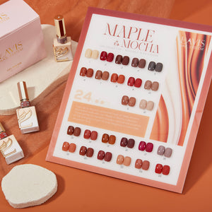 LAVIS C06 - Set 24 Colors - Gel Polish 0.5 oz - Maple & Mocha Collection