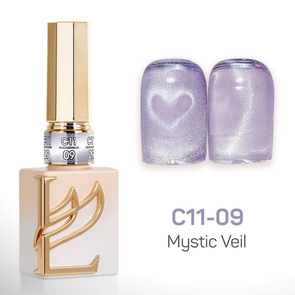 LAVIS Cat Eyes C11 - Set 24 Colors - Gel Polish 0.5 oz - Mystic Veil Collection