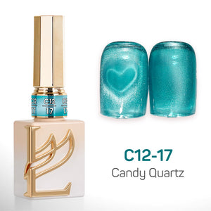 LAVIS Cat Eyes C12 - Set 24 Colors - Gel Polish 0.5 oz - Candy Quartz Collection