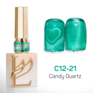 LAVIS Cat Eyes C12 - Set 24 Colors - Gel Polish 0.5 oz - Candy Quartz Collection