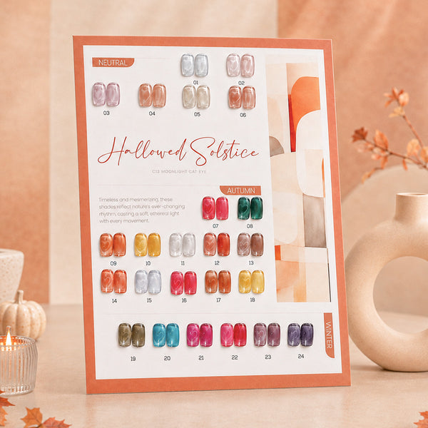 LAVIS Cat Eyes C13 - Set 24 Colors - Gel Polish 0.5 oz - Hallowed Solstice Collection