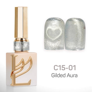 LAVIS Cat Eyes C15 - Set 24 Colors - Gel Polish 0.5 oz - Gilded Aura Collection
