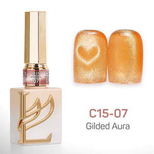 LAVIS Cat Eyes C15 - Set 24 Colors - Gel Polish 0.5 oz - Gilded Aura Collection
