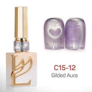 LAVIS Cat Eyes C15 - Set 24 Colors - Gel Polish 0.5 oz - Gilded Aura Collection