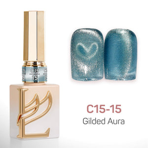 LAVIS Cat Eyes C15 - Set 24 Colors - Gel Polish 0.5 oz - Gilded Aura Collection