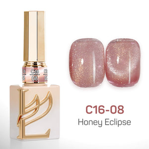 LAVIS Cat Eyes C16 - Set 24 Colors - Gel Polish 0.5 oz - Honey Eclipse Collection