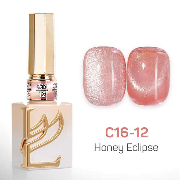 LAVIS Cat Eyes C16 - Set 24 Colors - Gel Polish 0.5 oz - Honey Eclipse Collection
