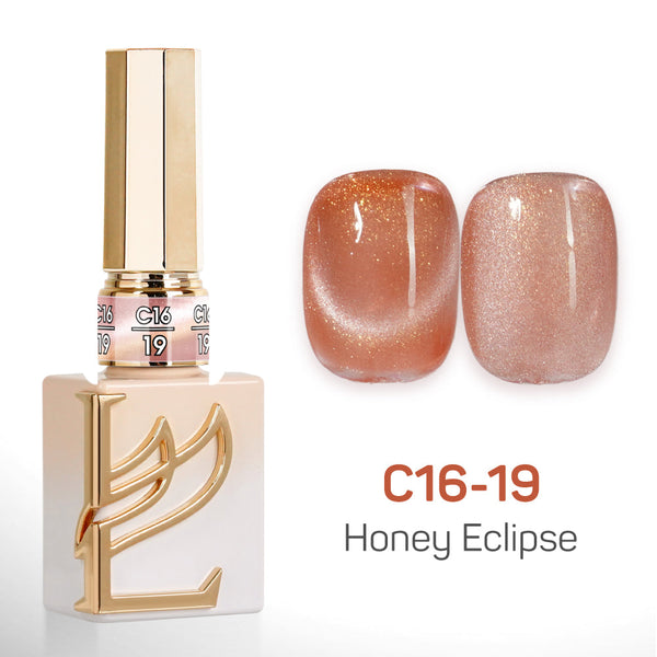 LAVIS Cat Eyes C16 - Set 24 Colors - Gel Polish 0.5 oz - Honey Eclipse Collection
