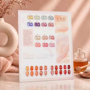 LAVIS Cat Eyes C16 - Set 24 Colors - Gel Polish 0.5 oz - Honey Eclipse Collection