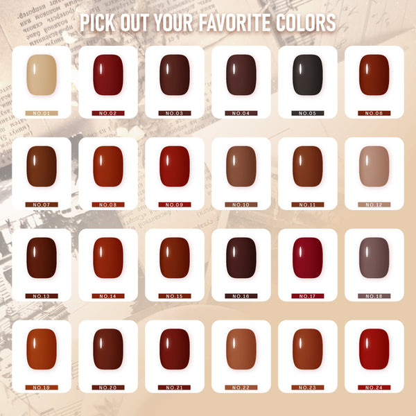 LAVIS C06 - 12 - Gel Polish 0.5 oz - Maple & Mocha Collection