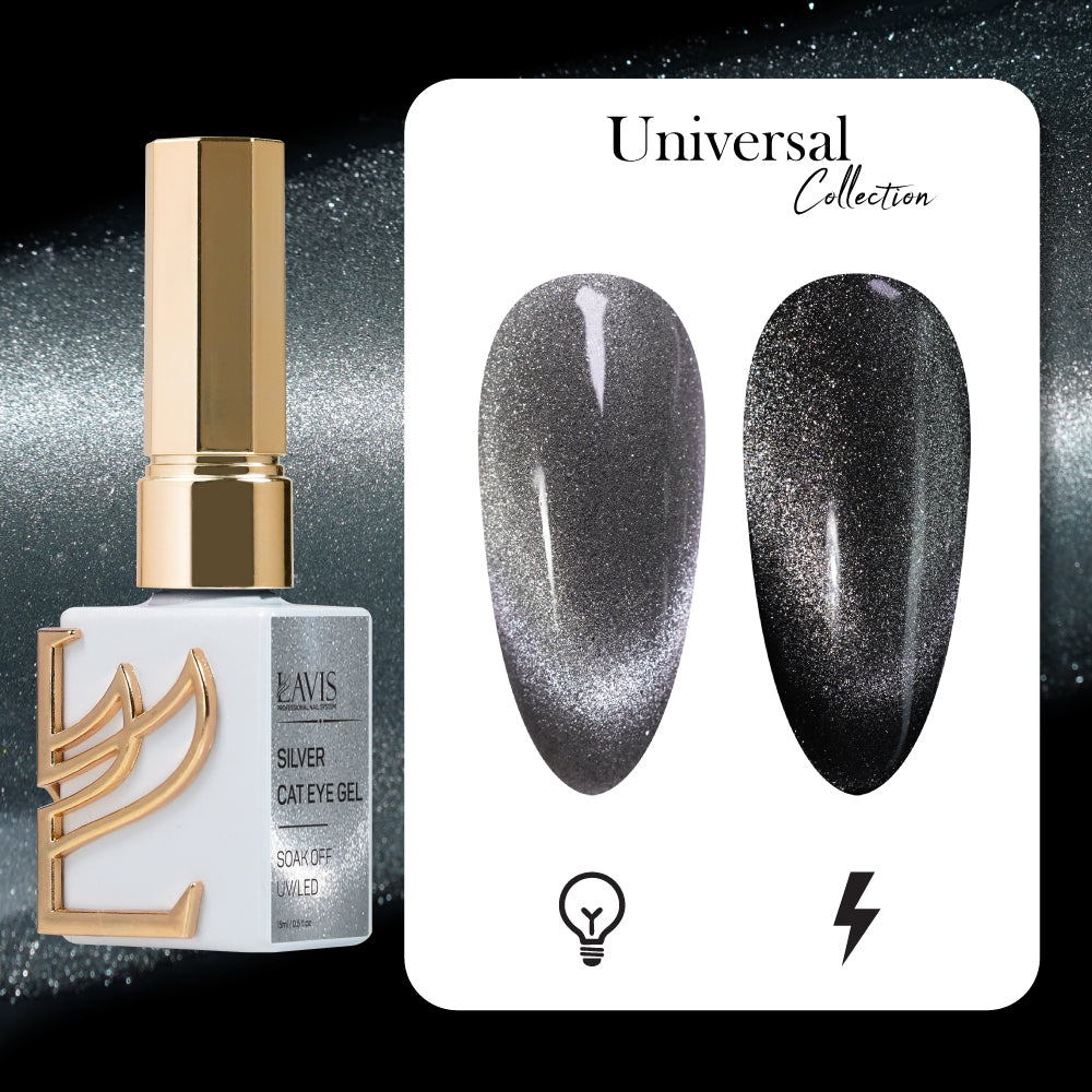 LAVIS Silver Cat Eye Gel - Universal Cat Eye Collection