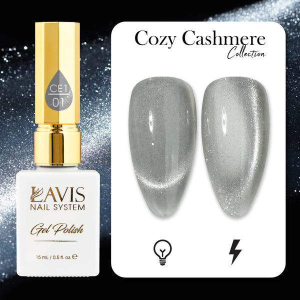 LAVIS Cat Eyes CE1 - 01 - Gel Polish 0.5 oz - Cozy Cashmere Collection